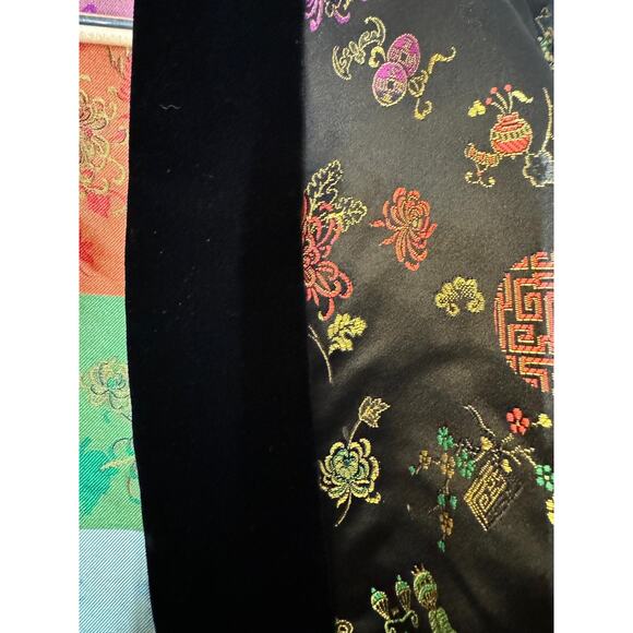 Lord & Taylor Vintage Velvet Floral Blazer Silk Lining Sz L/XL - Picture 5 of 8